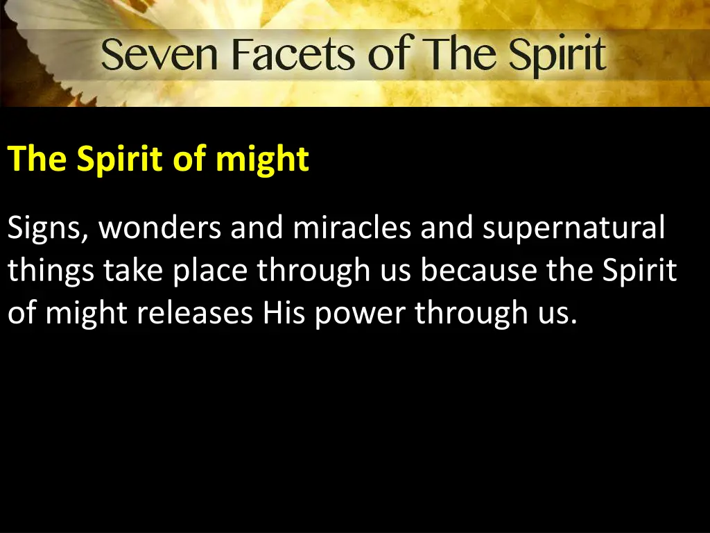 the spirit of might 1