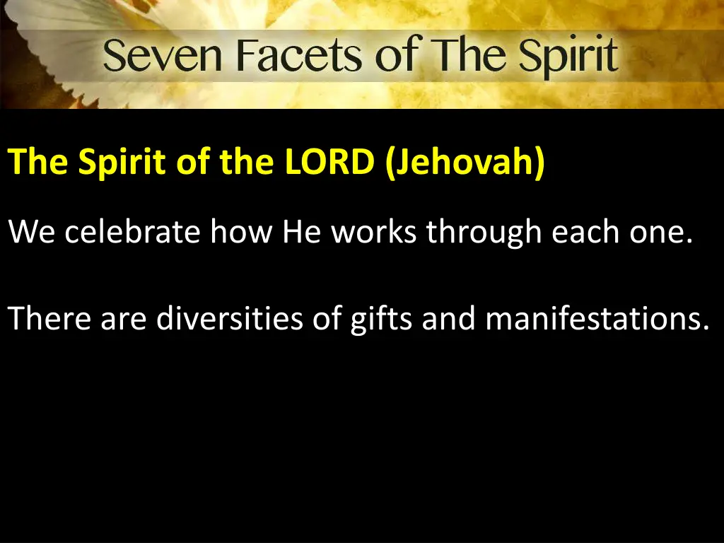 the spirit of the lord jehovah 1