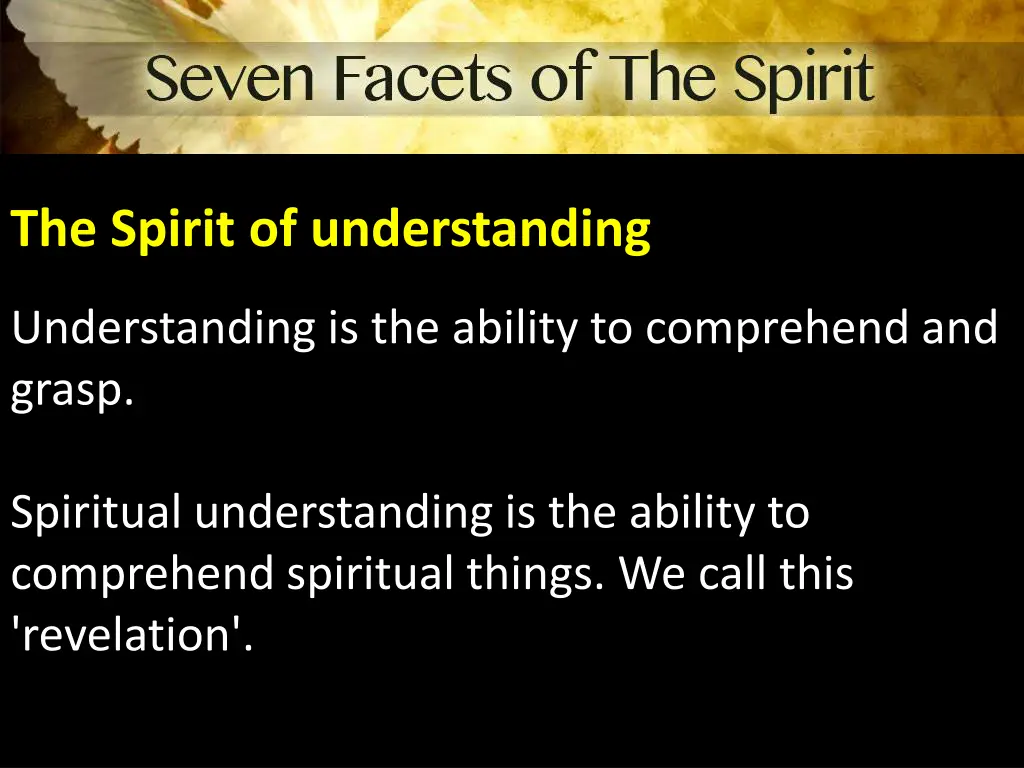 the spirit of understanding
