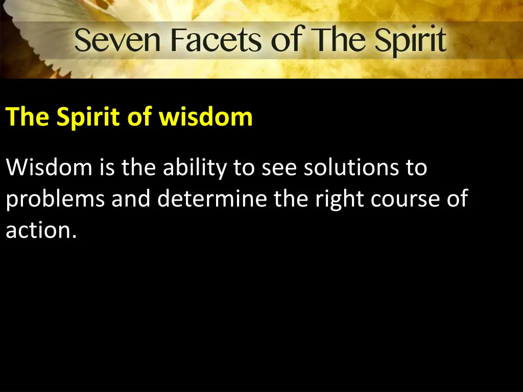 the spirit of wisdom 1