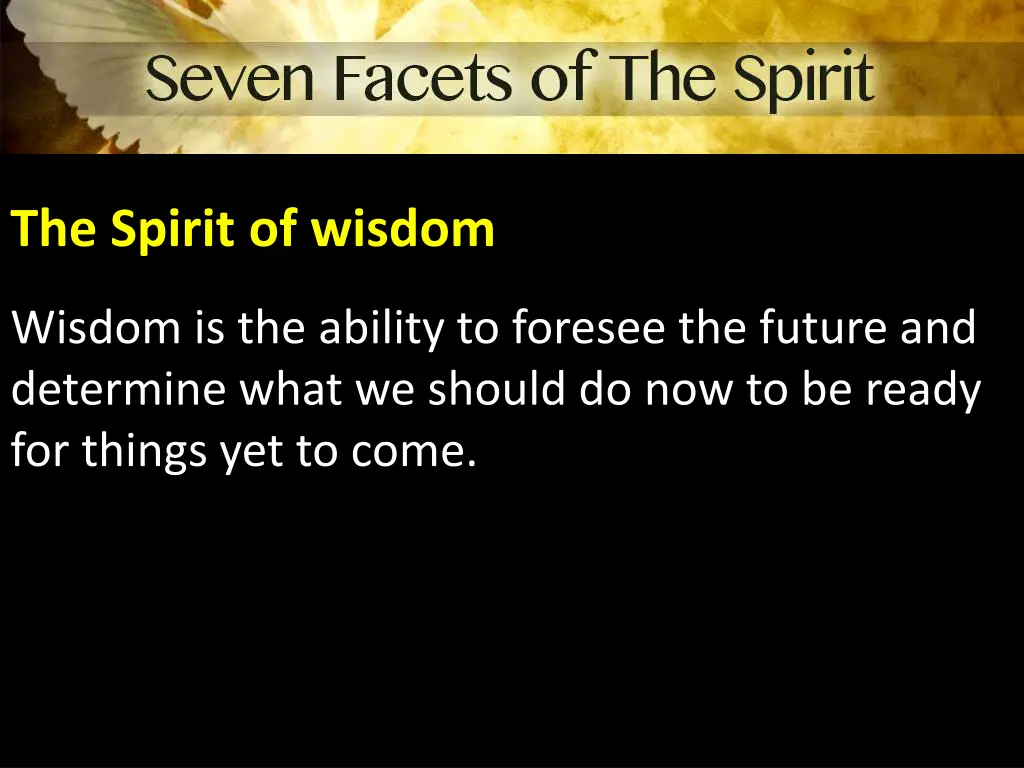 the spirit of wisdom 2