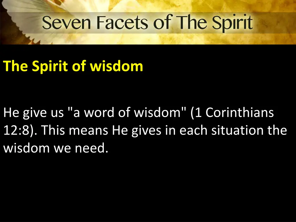 the spirit of wisdom 4