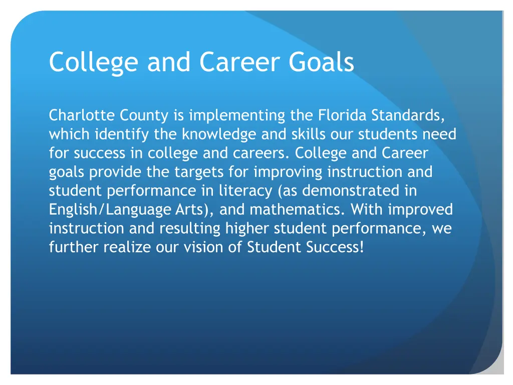 college and career goals