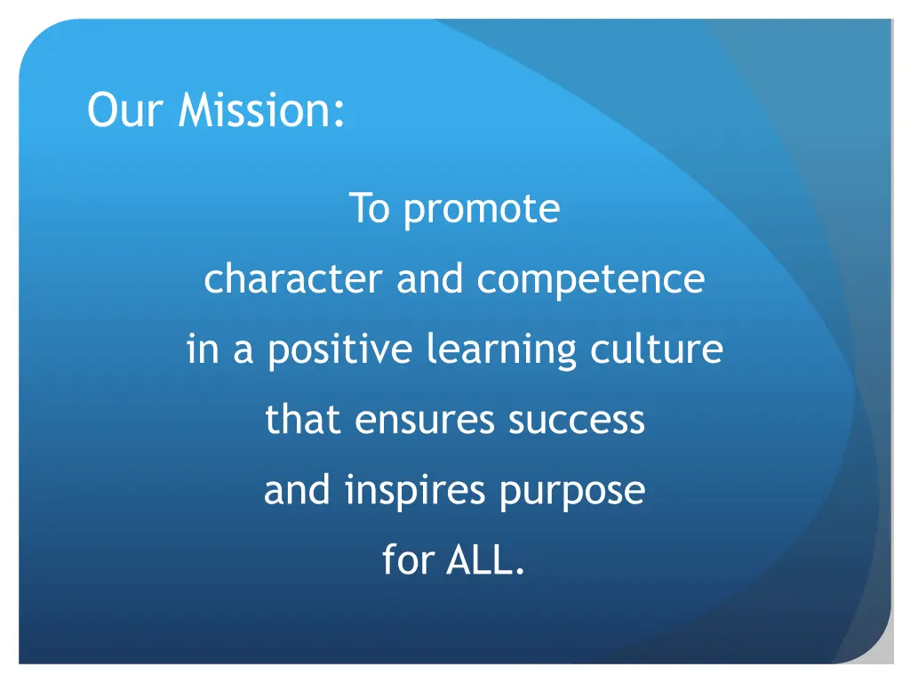 our mission