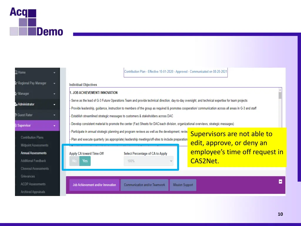 supervisors are not able to edit approve or deny