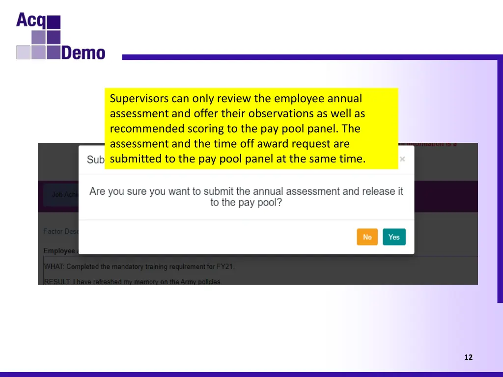 supervisors can only review the employee annual