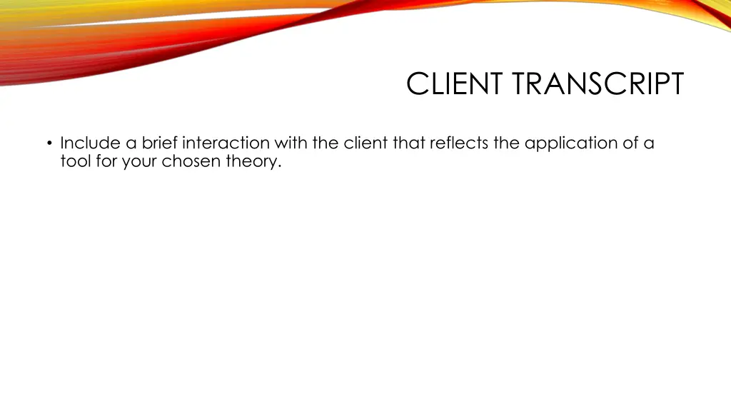 client transcript