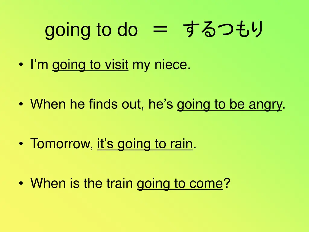 going to do