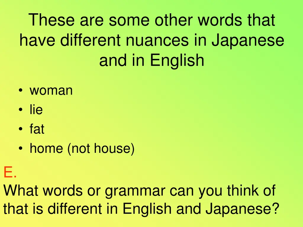 these are some other words that have different