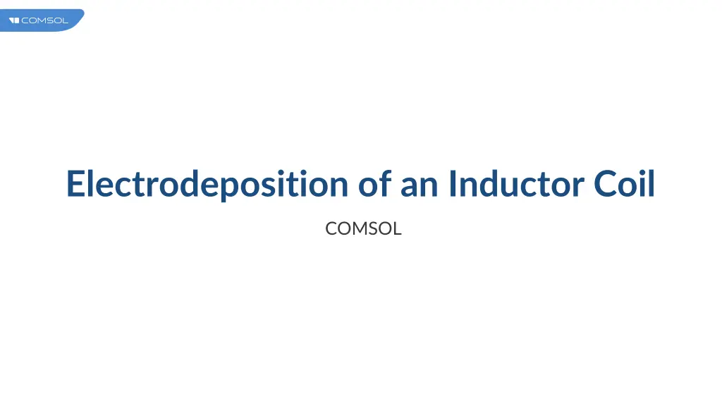 electrodeposition of an inductor coil