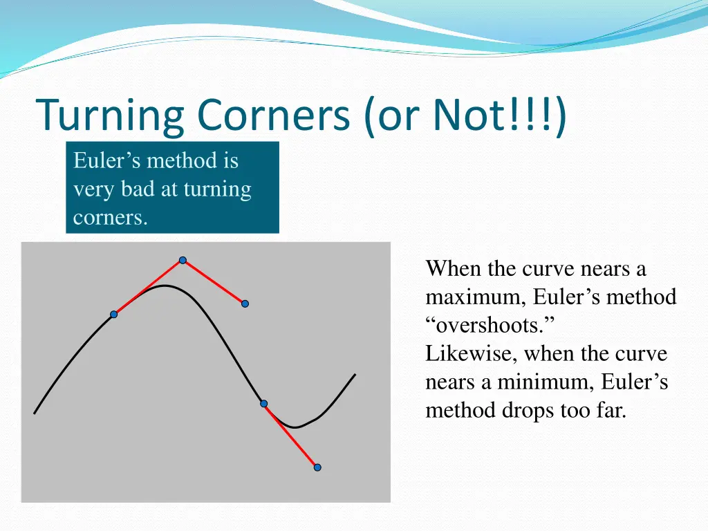 turning corners or not euler s method is very 1