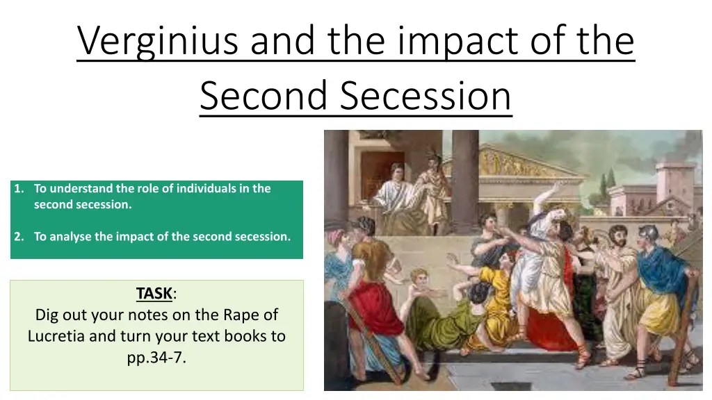 verginius and the impact of the second secession