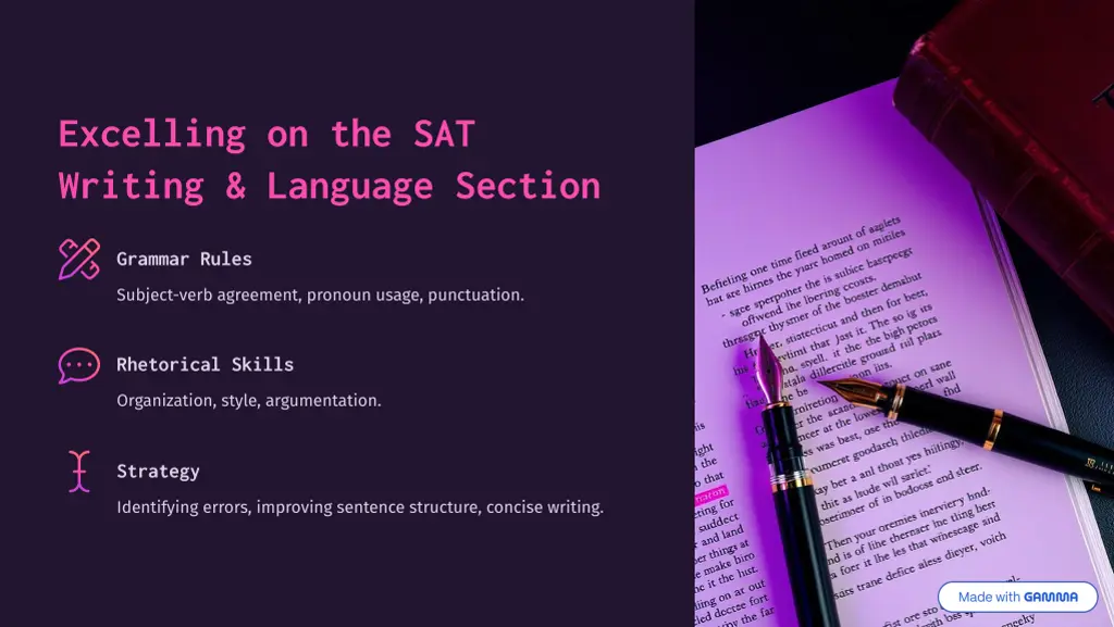 excelling on the sat writing language section