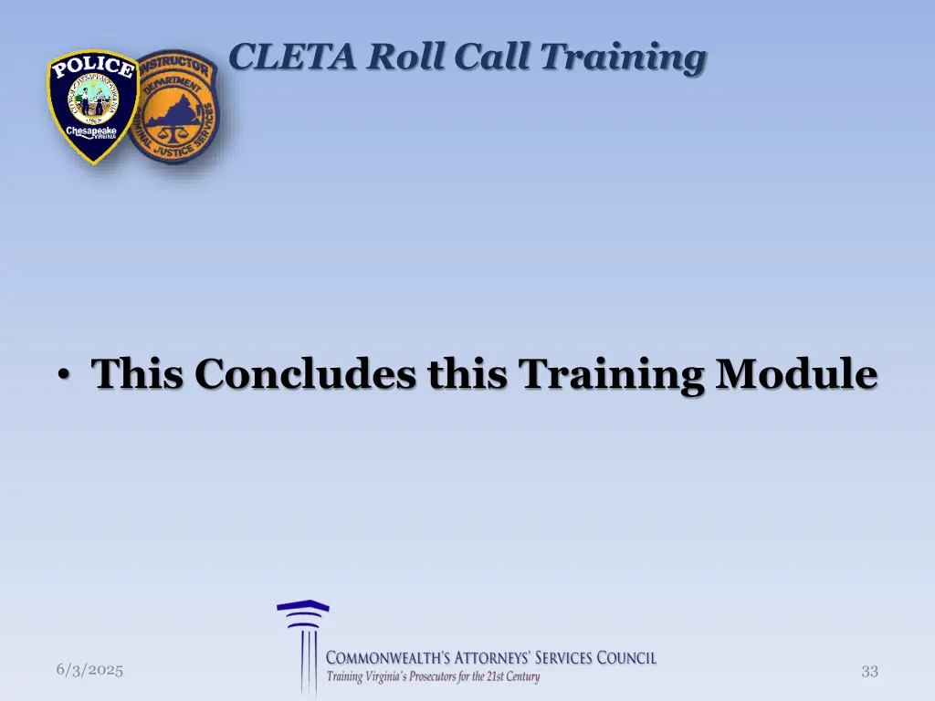 cleta roll call training