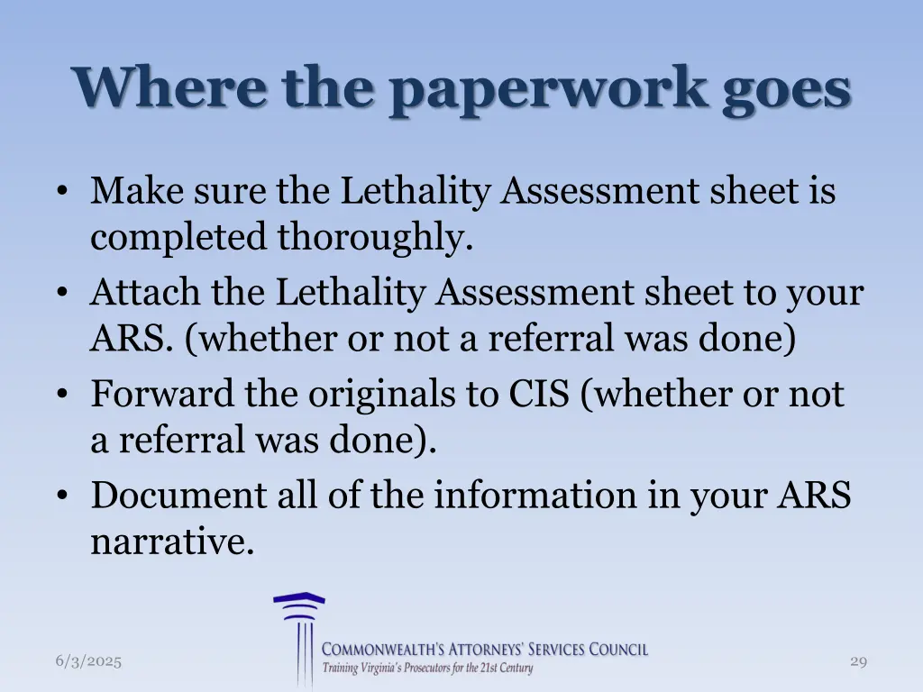 where the paperwork goes