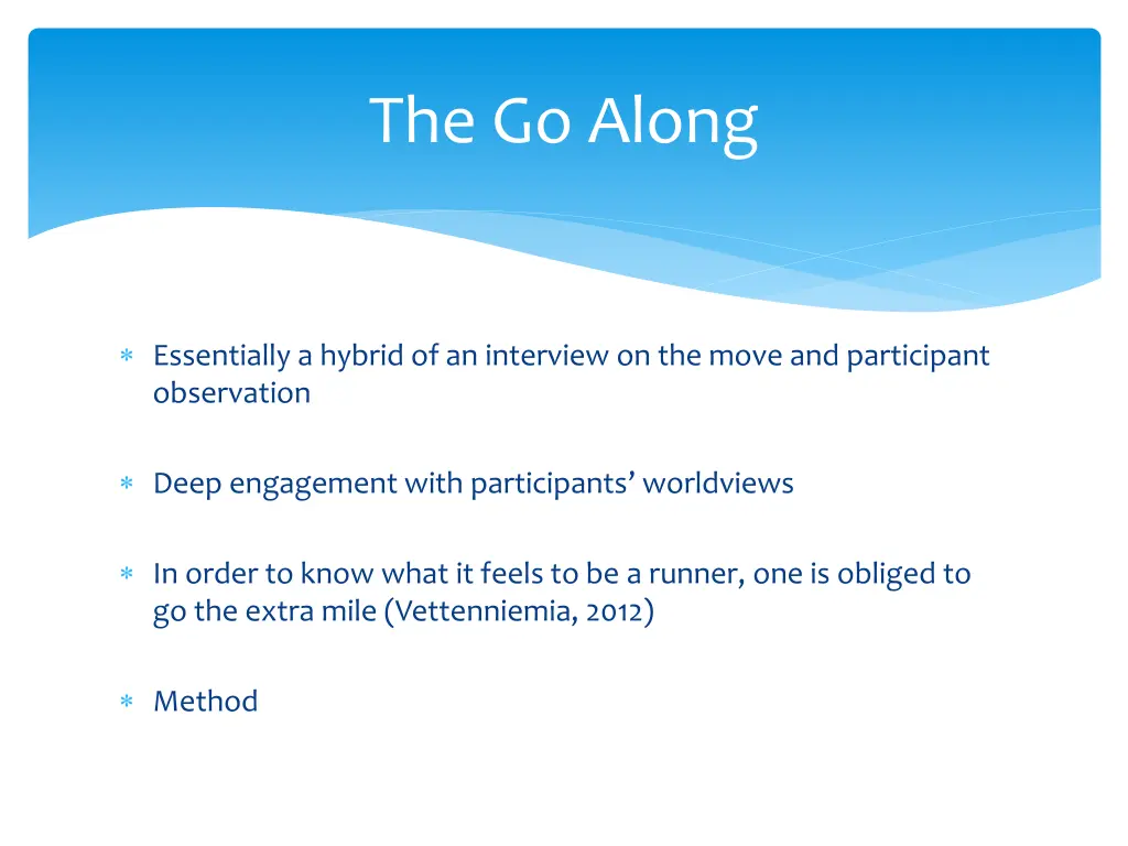 the go along