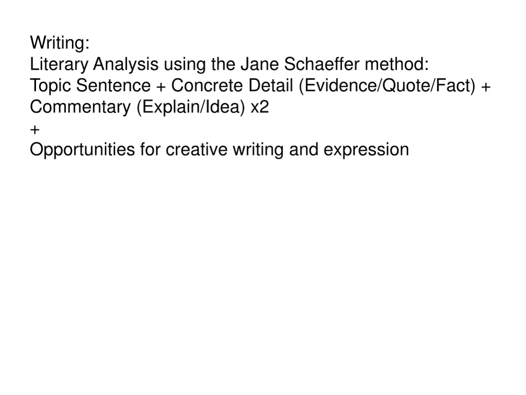 writing literary analysis using the jane