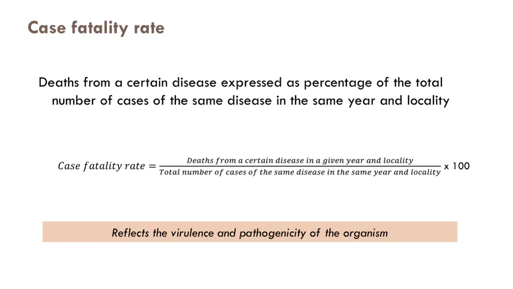 case fatality rate