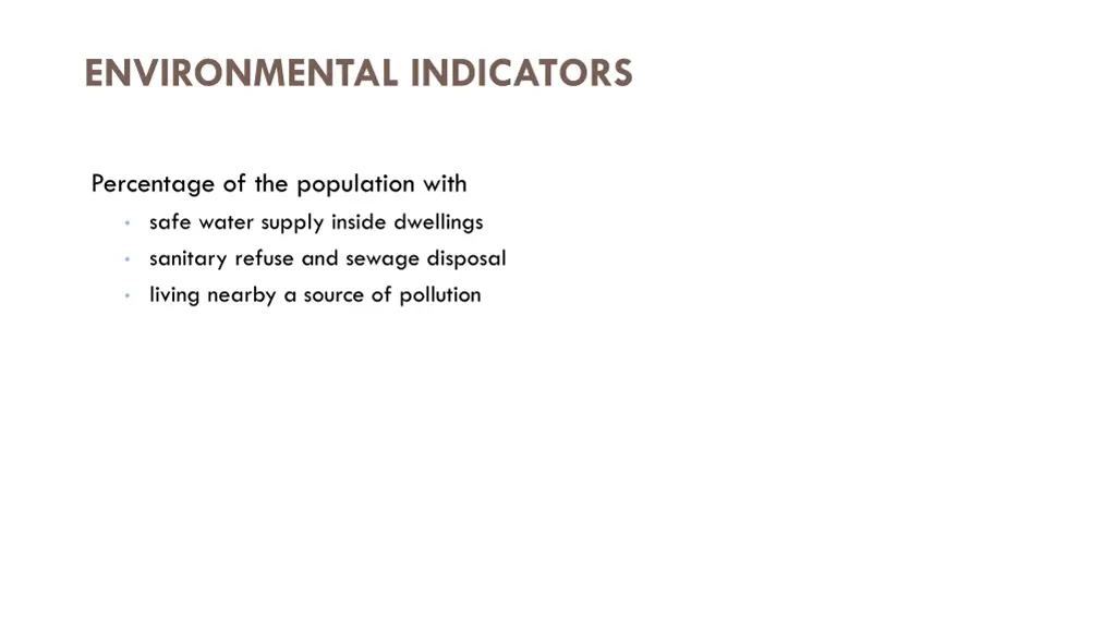 environmental indicators