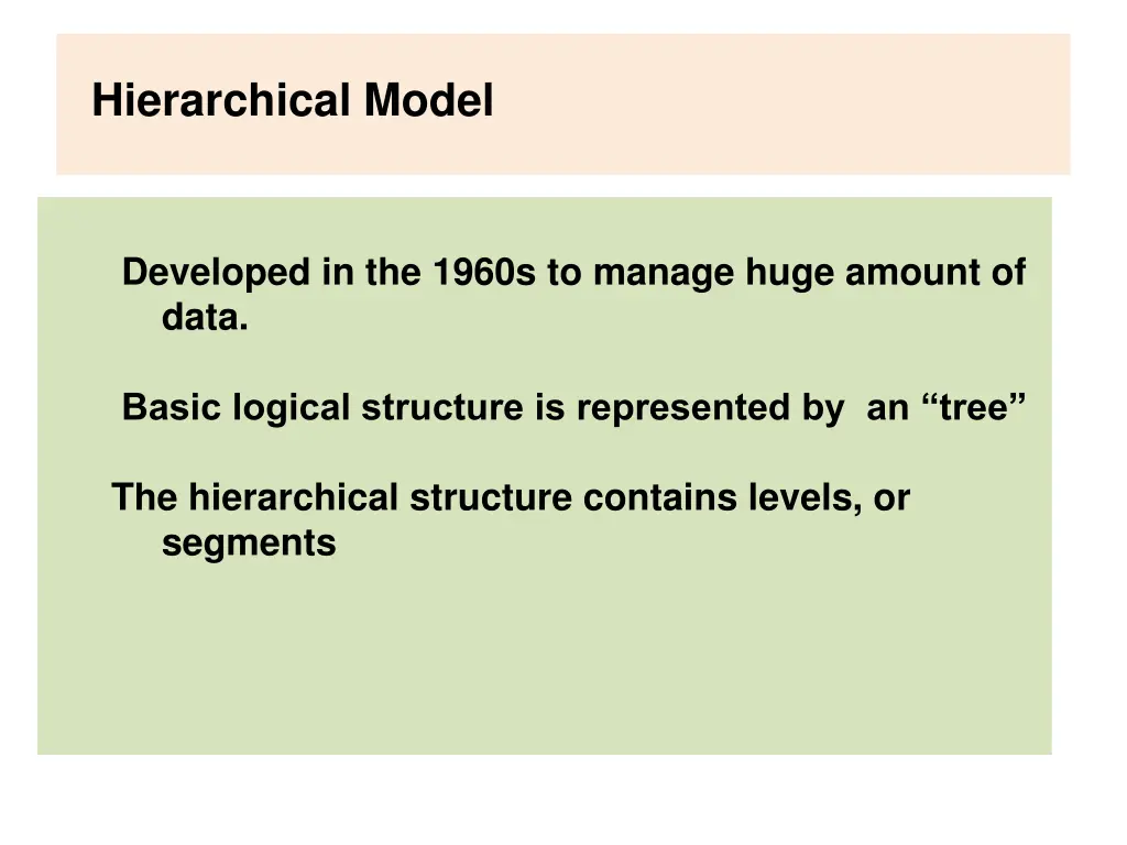 hierarchical model