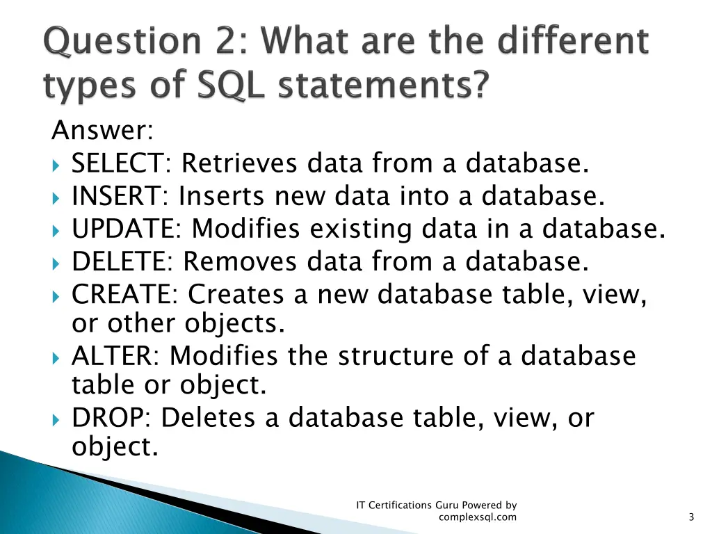 answer select retrieves data from a database