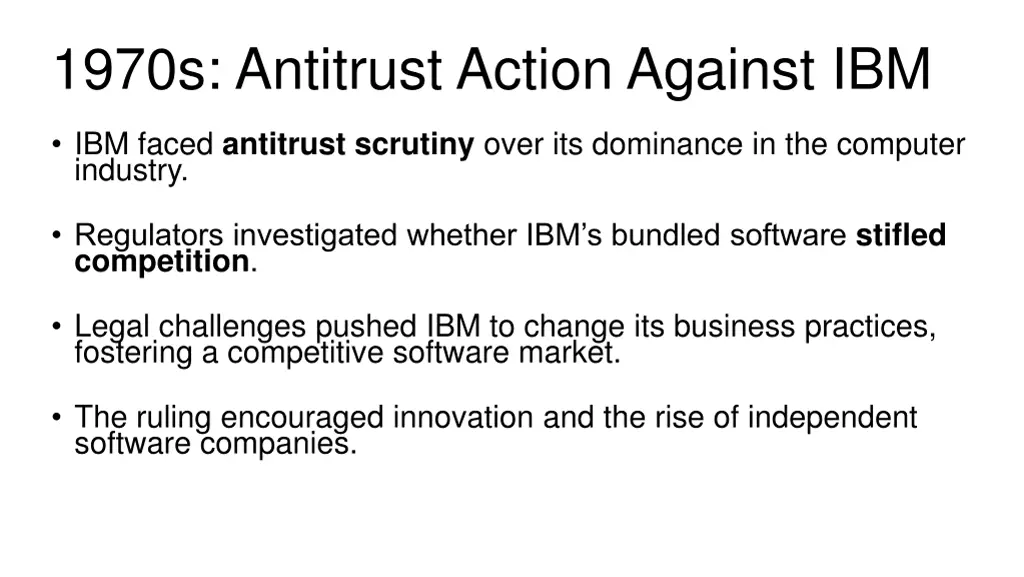 1970s antitrust action against ibm