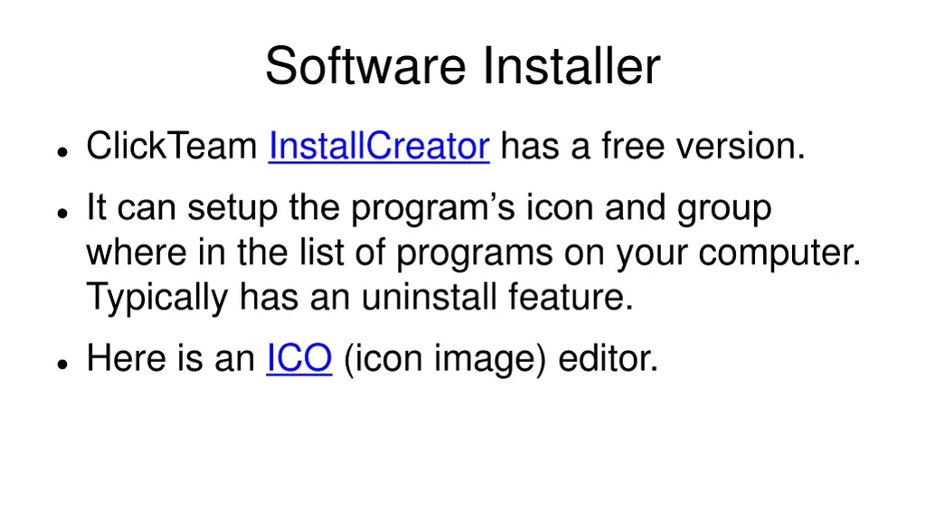 software installer
