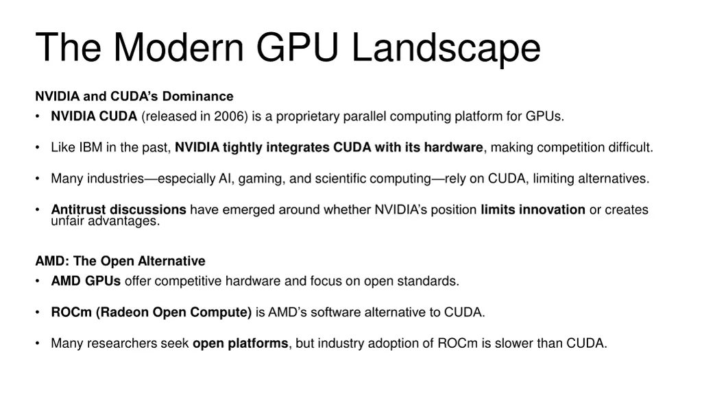 the modern gpu landscape