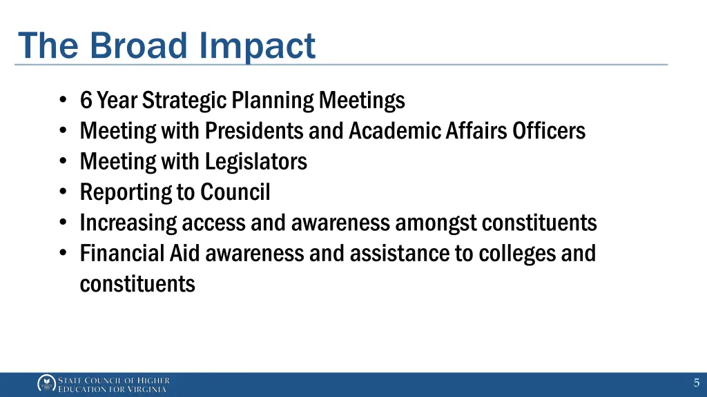 the broad impact