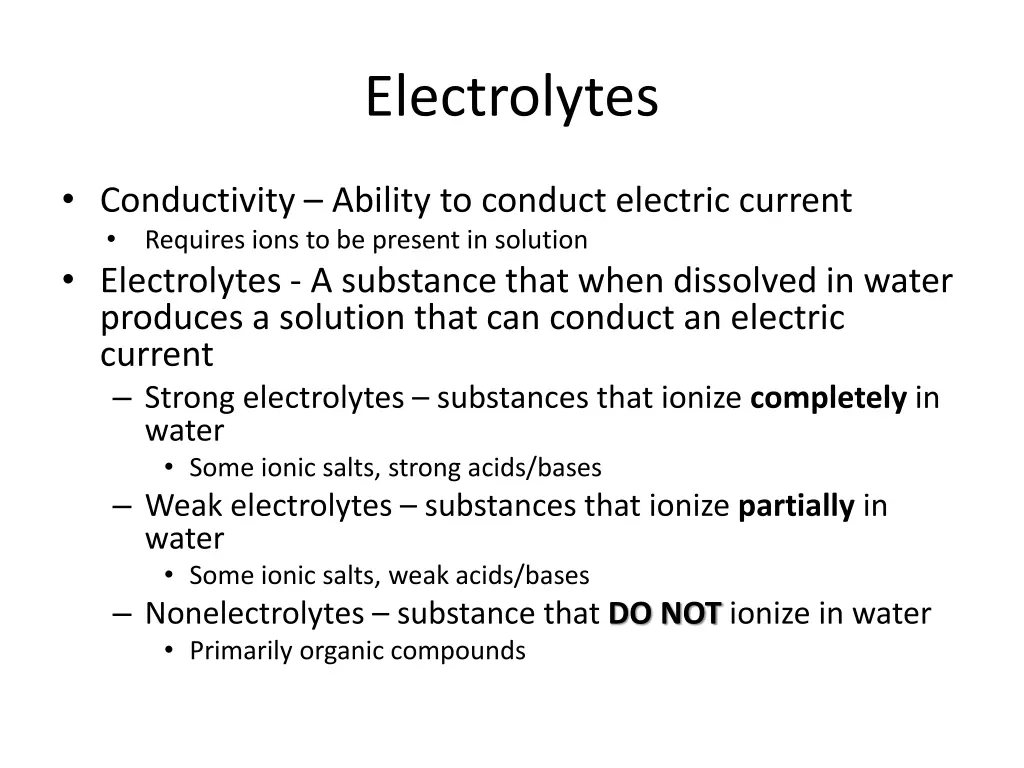 electrolytes