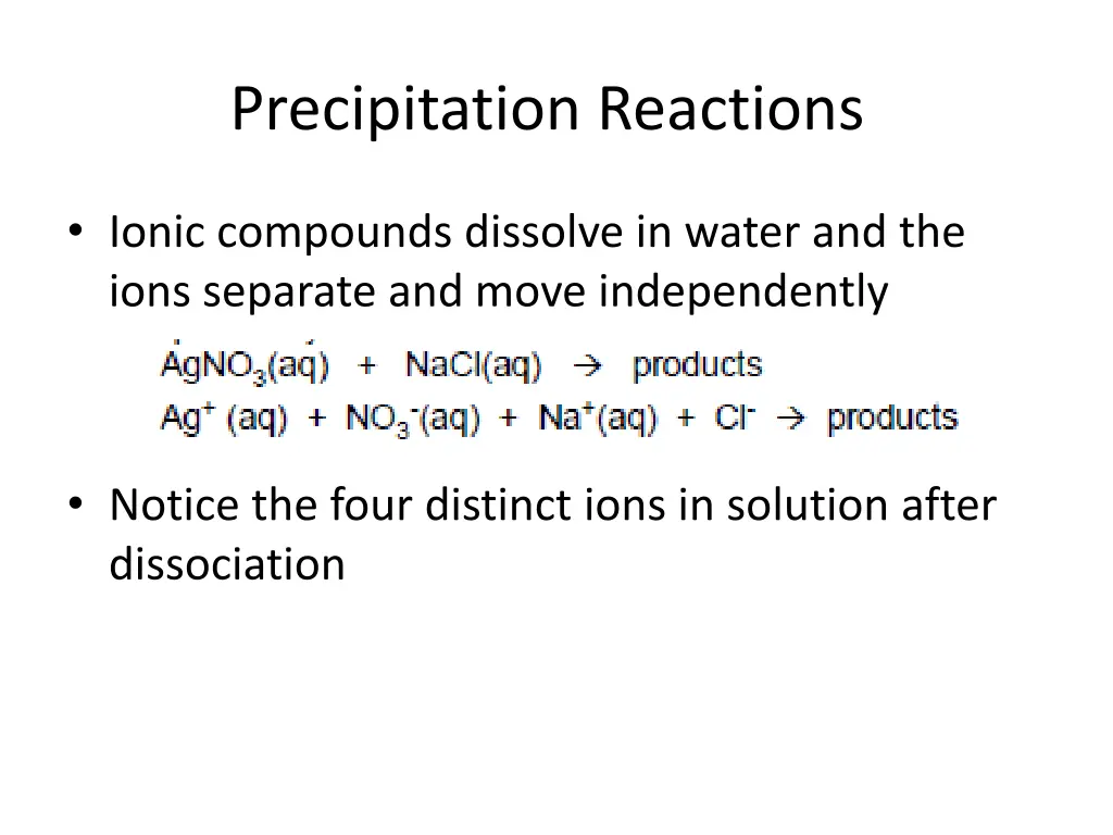 precipitation reactions 1