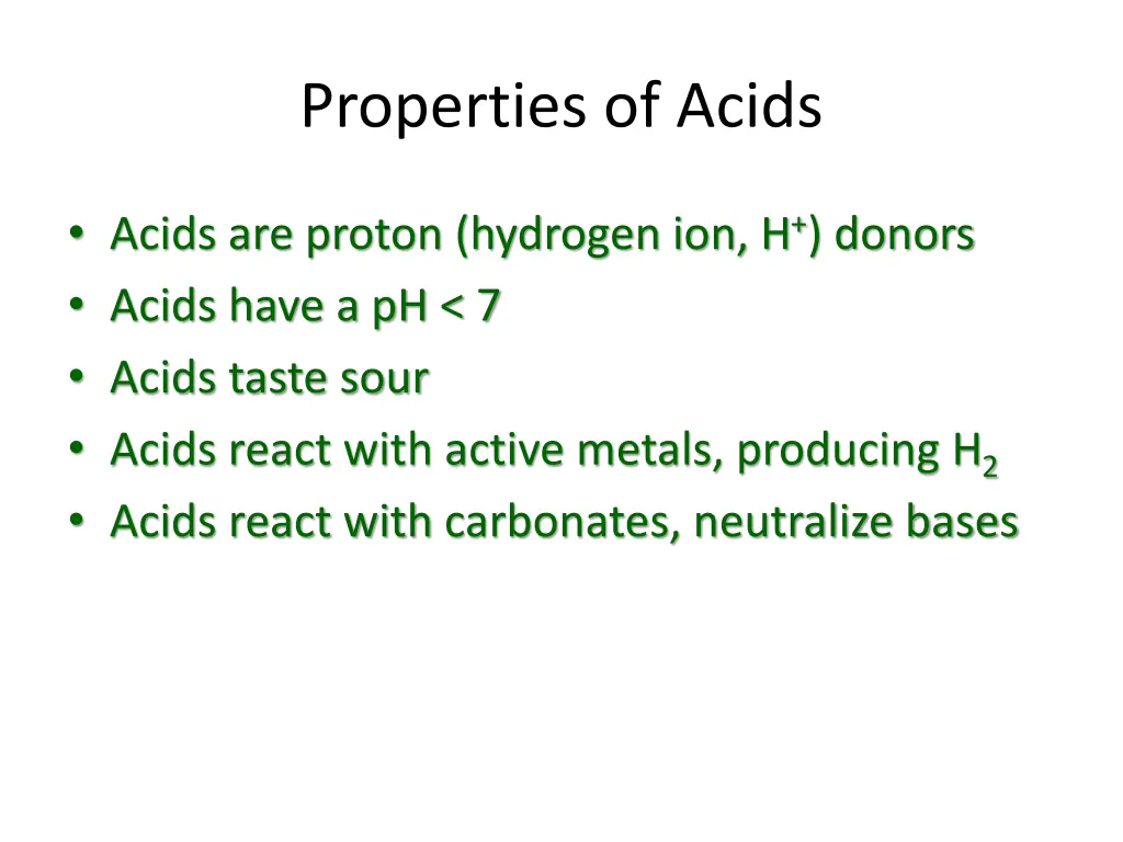 properties of acids