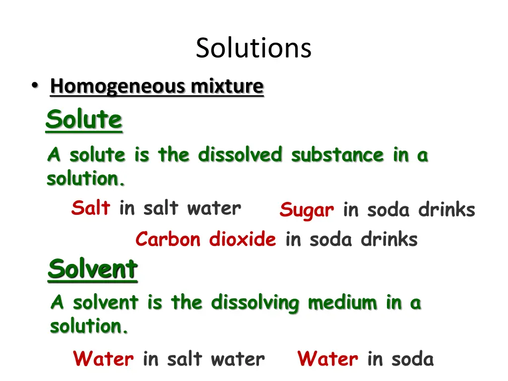 solutions
