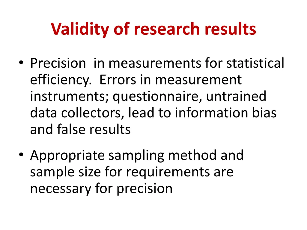 validity of research results 2