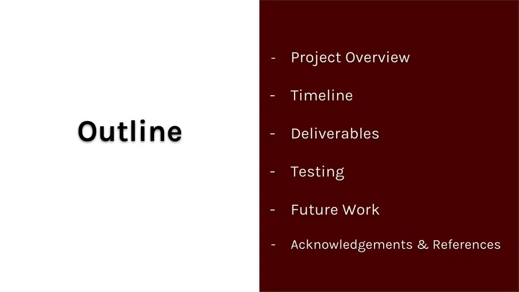 project overview