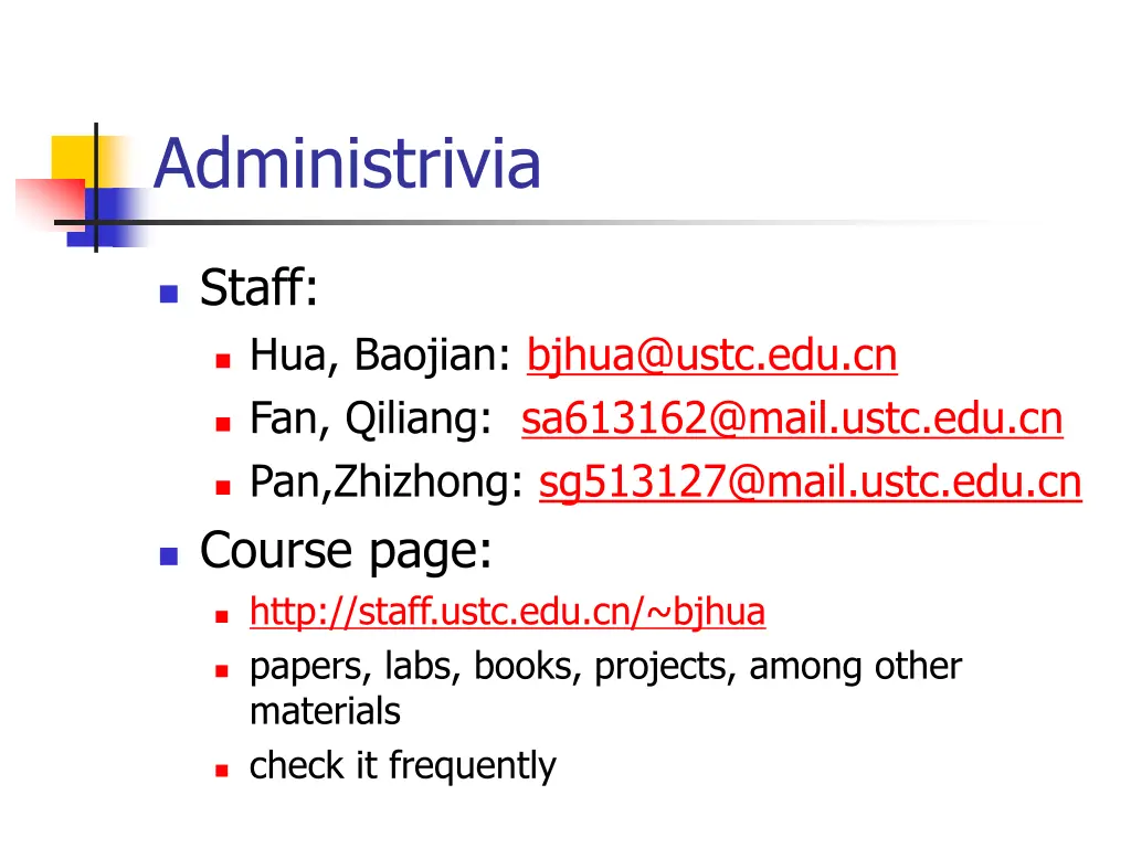 administrivia