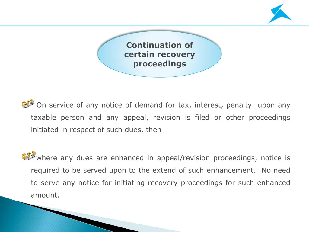 continuation of certain recovery proceedings