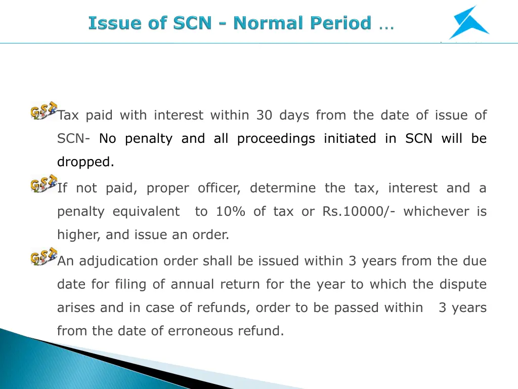 tax paid with interest within 30 days from