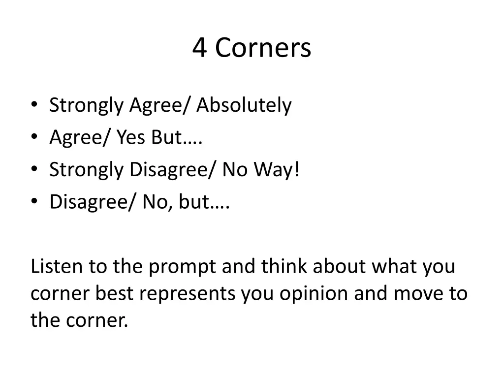 4 corners