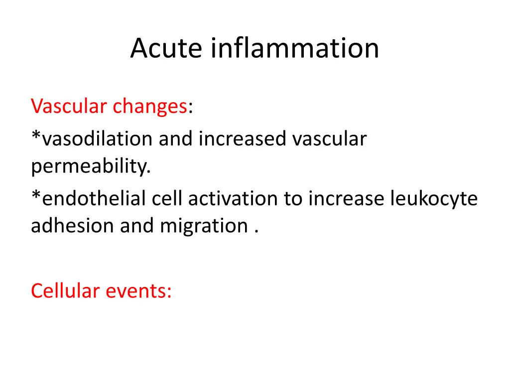 acute inflammation