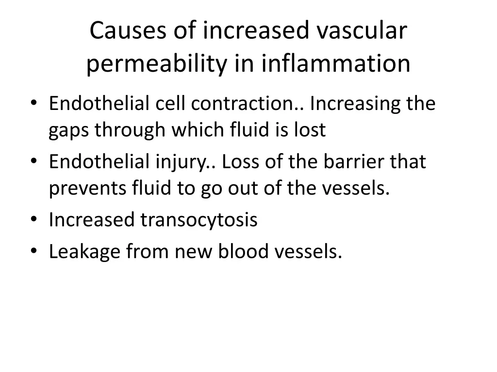 causes of increased vascular permeability