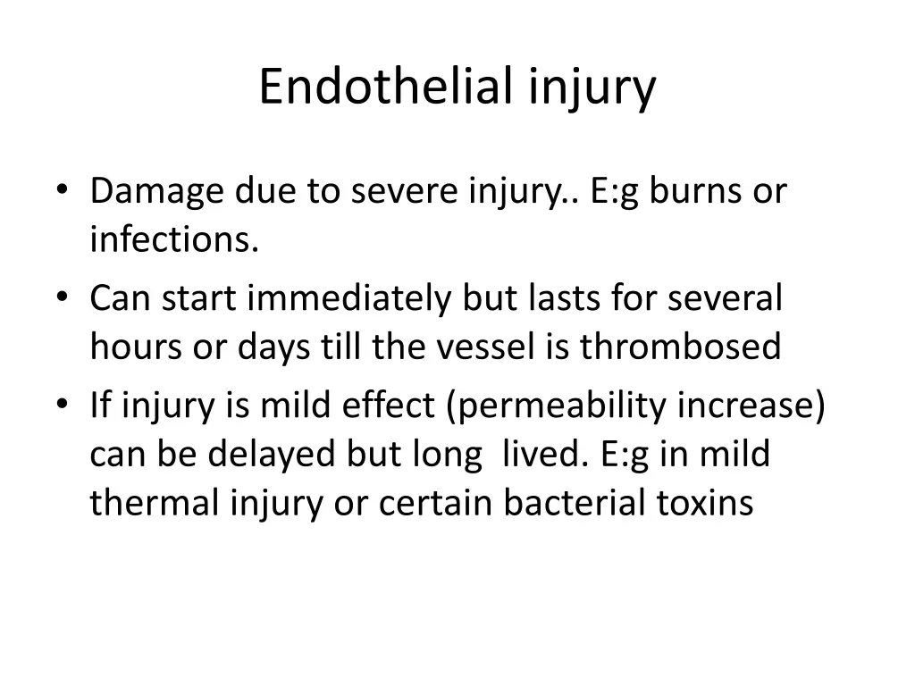 endothelial injury