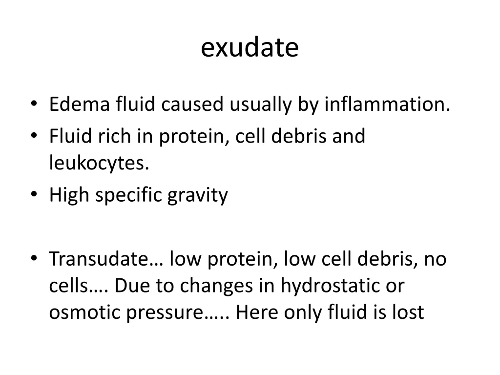 exudate