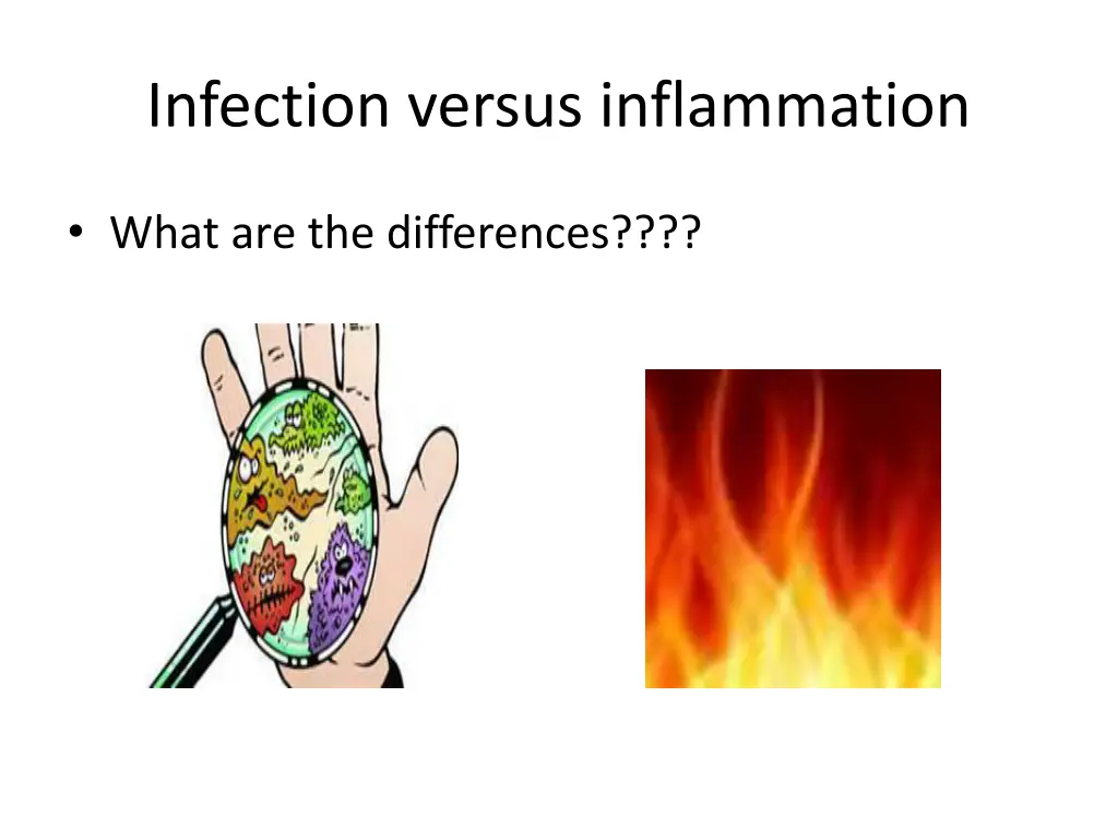 infection versus inflammation