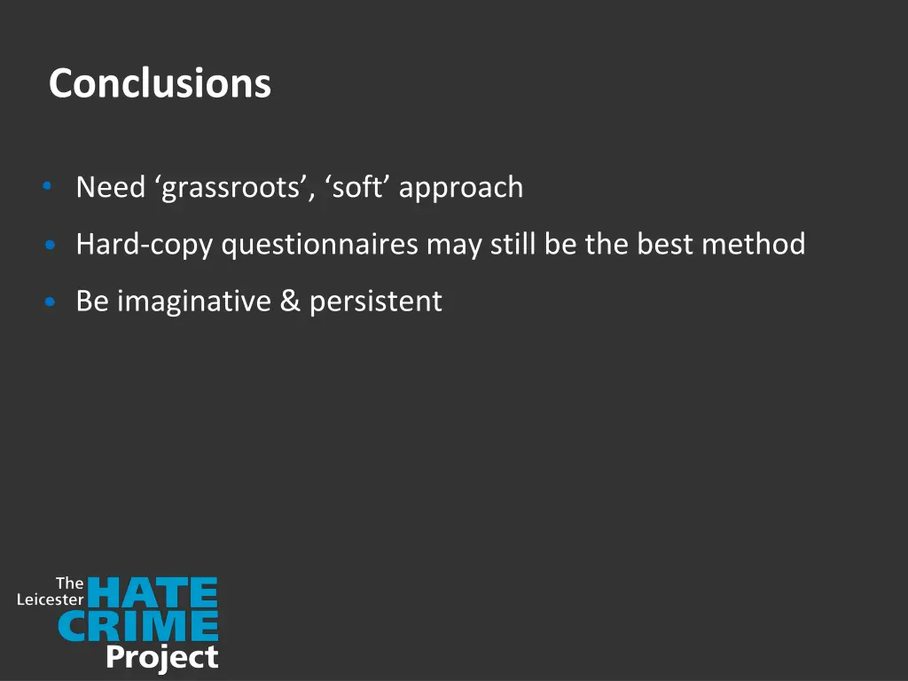 conclusions