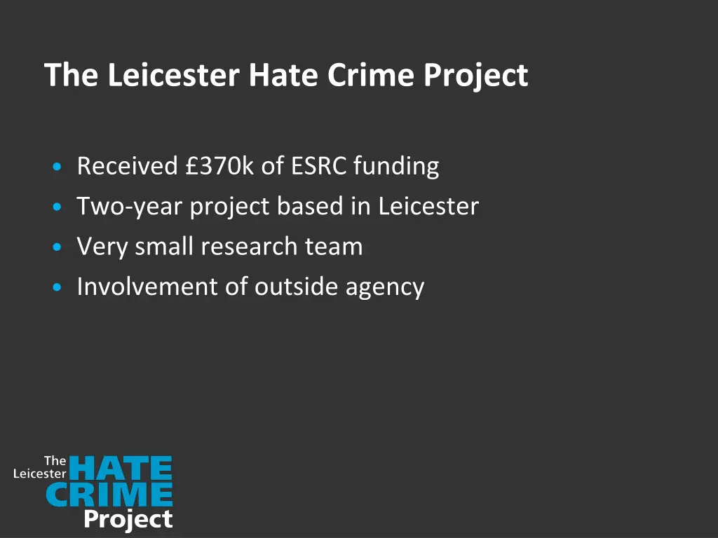 the leicester hate crime project 1