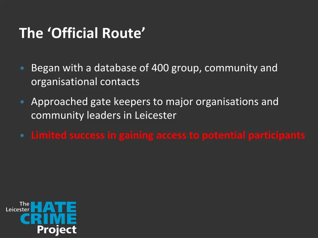 the official route