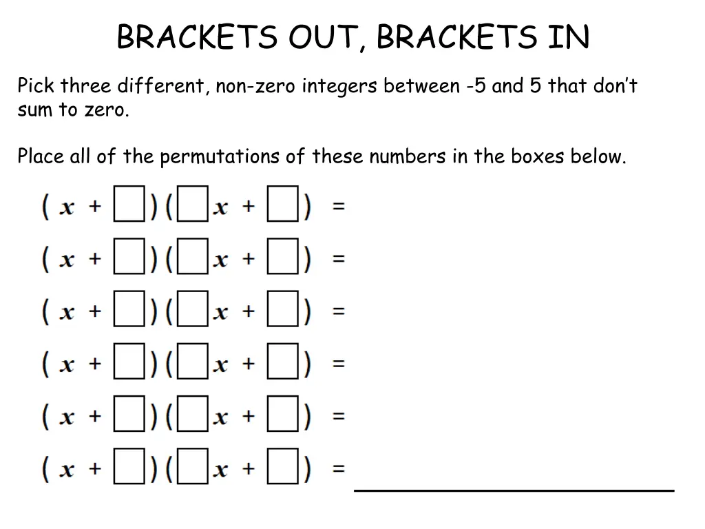brackets out brackets in 1