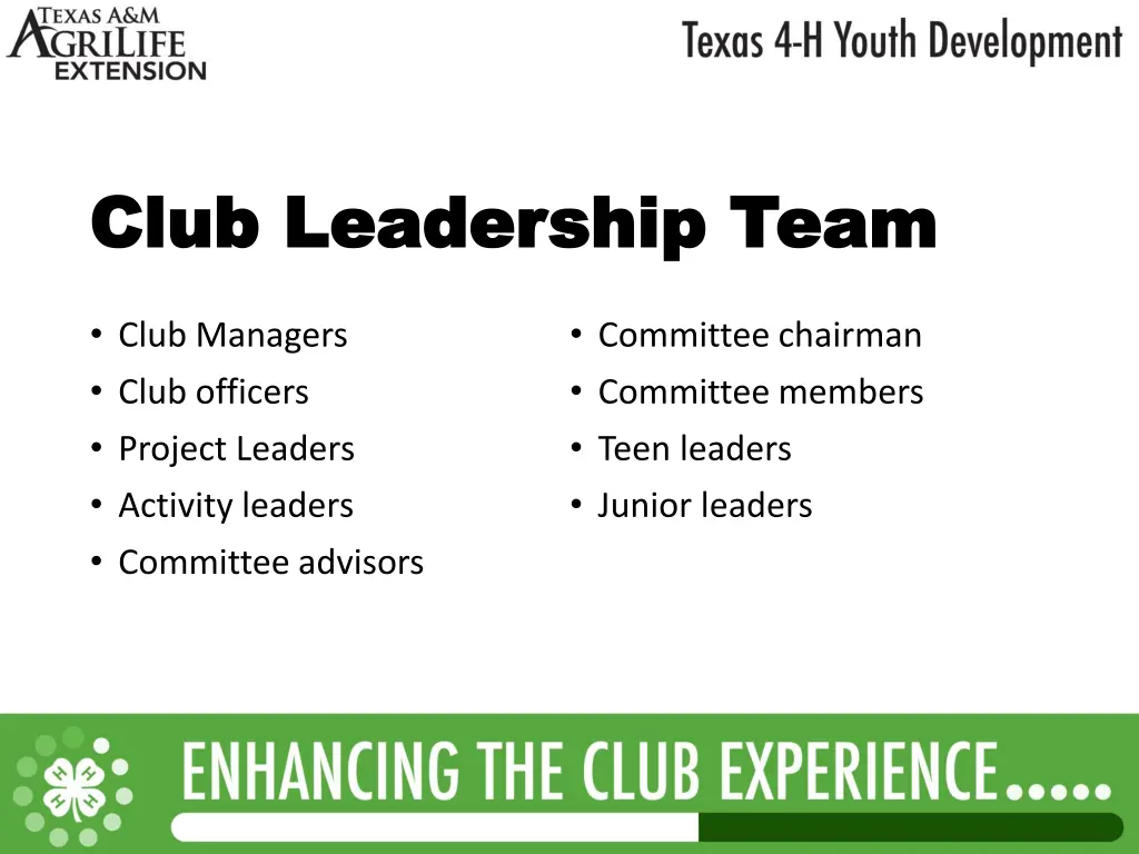 club leadership team club leadership team