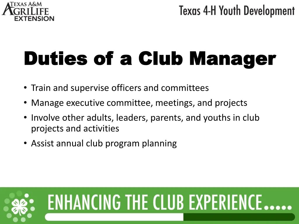 duties of a club manager duties of a club manager 1